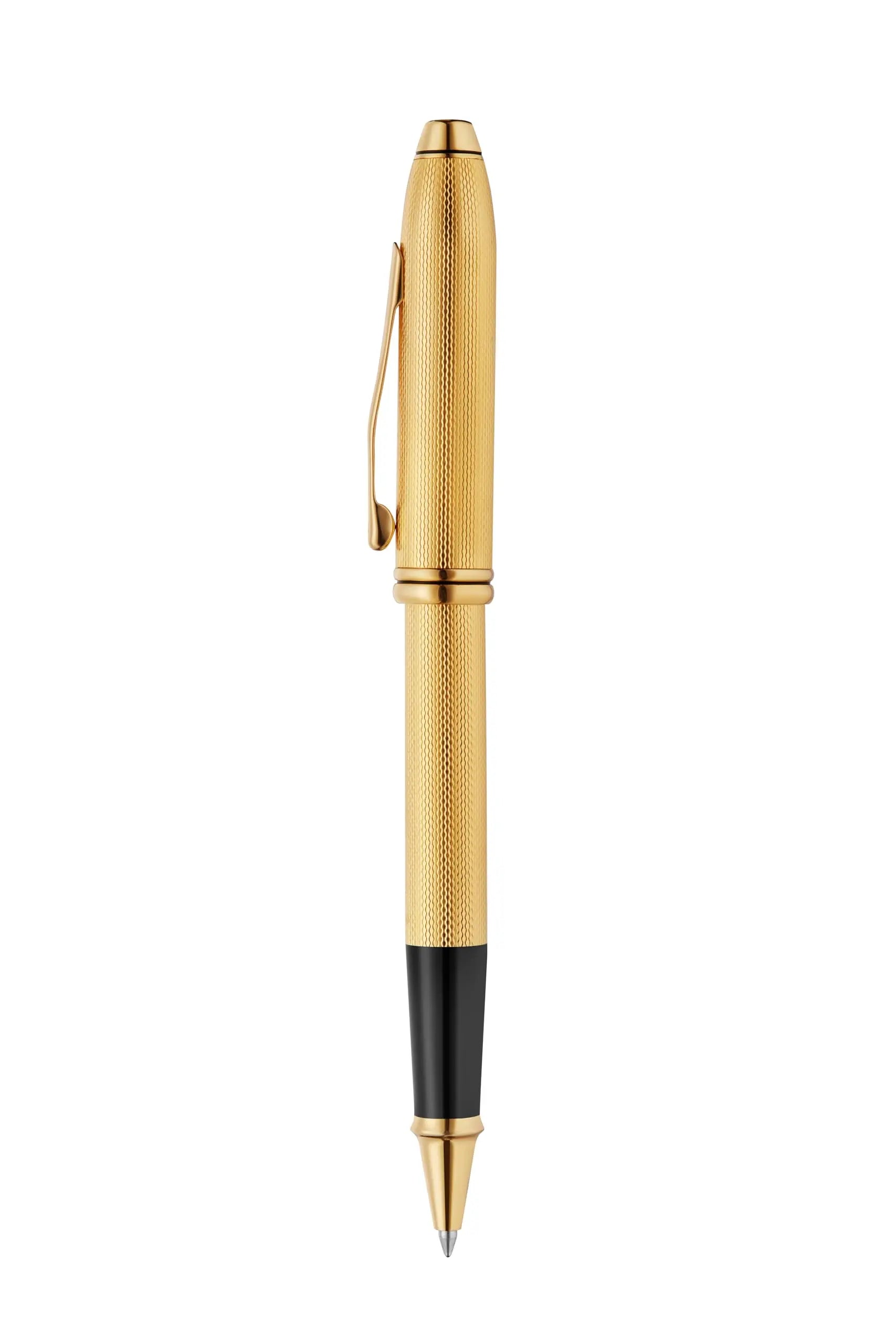 Cross Townsend® Polished 23KT Gold-plated Engraved Diamond Pattern with 23KT Gold-plated Appointments Selectip® Rollerball Pen Cross