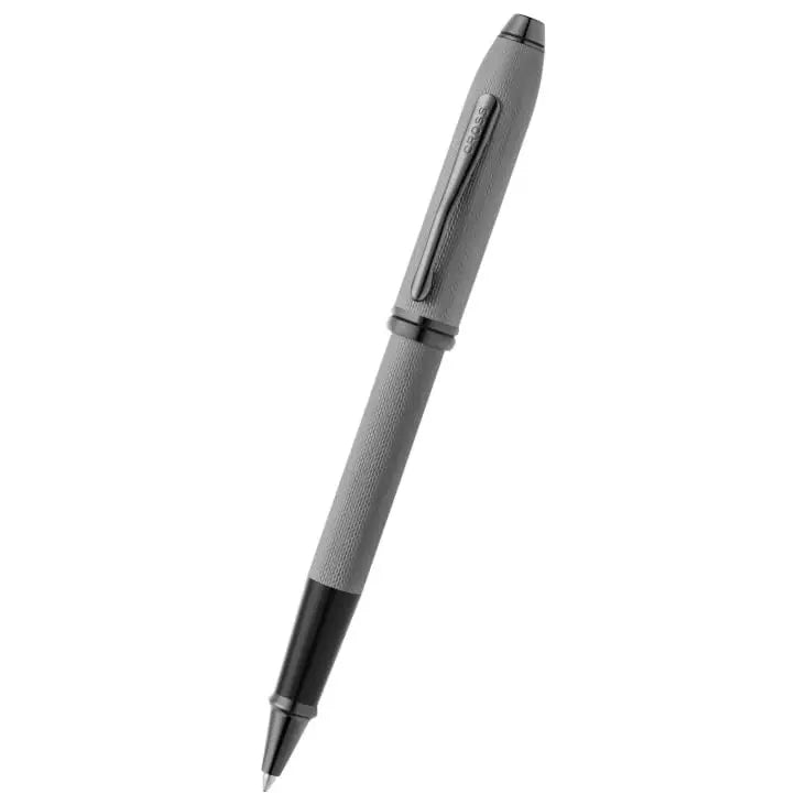 Cross Townsend® Polished Slate Gray Engraved Diamond Cut Pattern with Slate Gray PVD Appointments Selectip® Rollerball Pen Cross