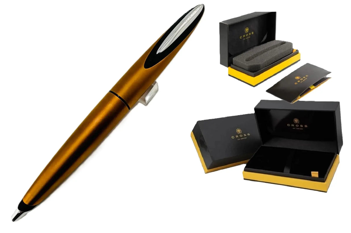 Cross Verve Golden Shimmer Ball-Point Pen with Rhodium Plated Appointments Cross