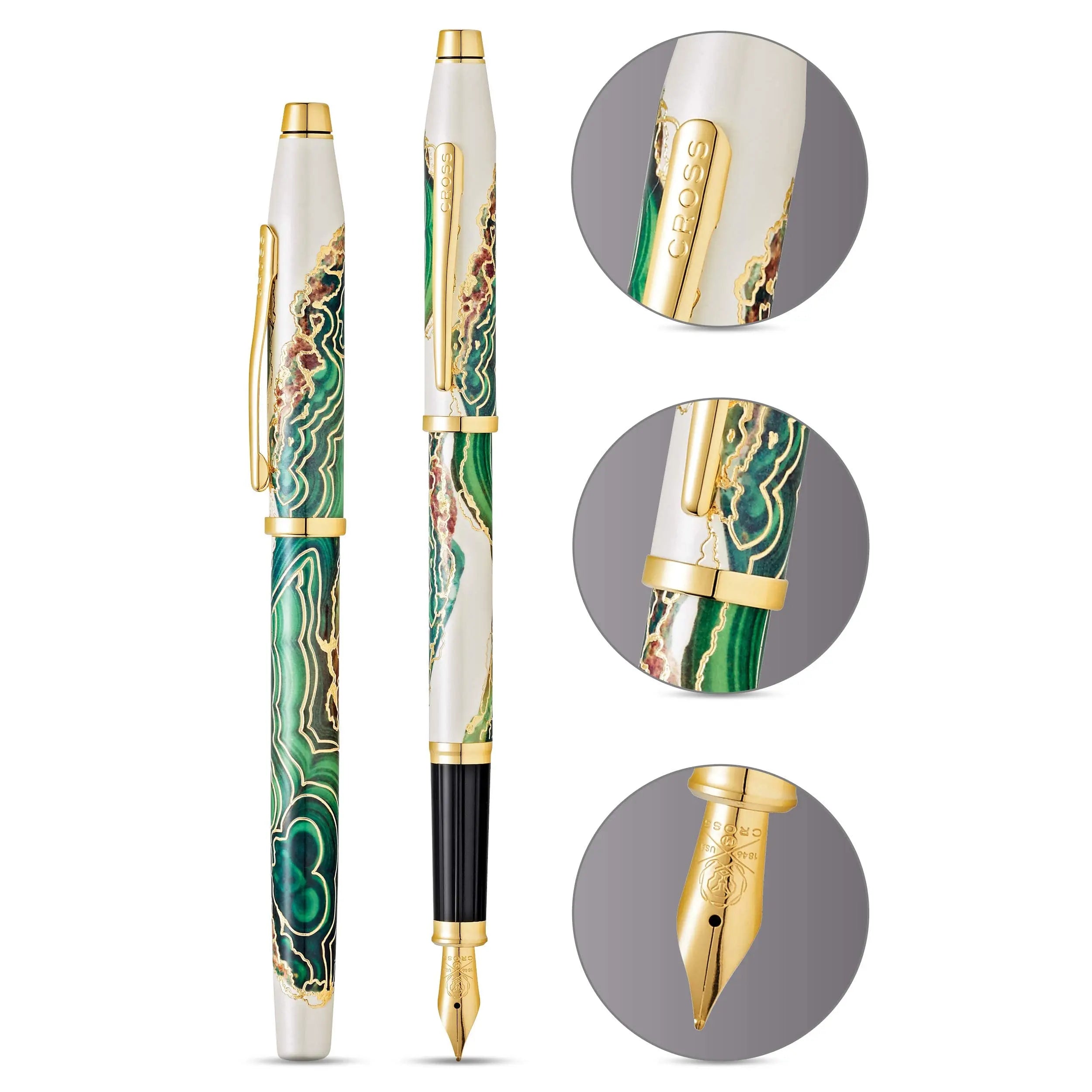 Cross Wanderlust Refillable Fountain Pen, Medium Nib, Includes Premium Gift Box - Borneo Cross