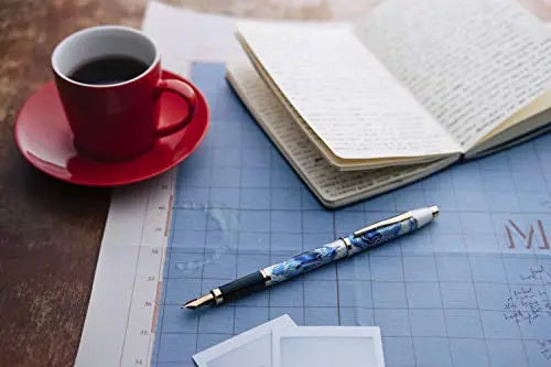 Cross Wanderlust Refillable Rollerball Pen, 23 Carat Gold Appointments, Includes Premium Gift Box - Malta Cross