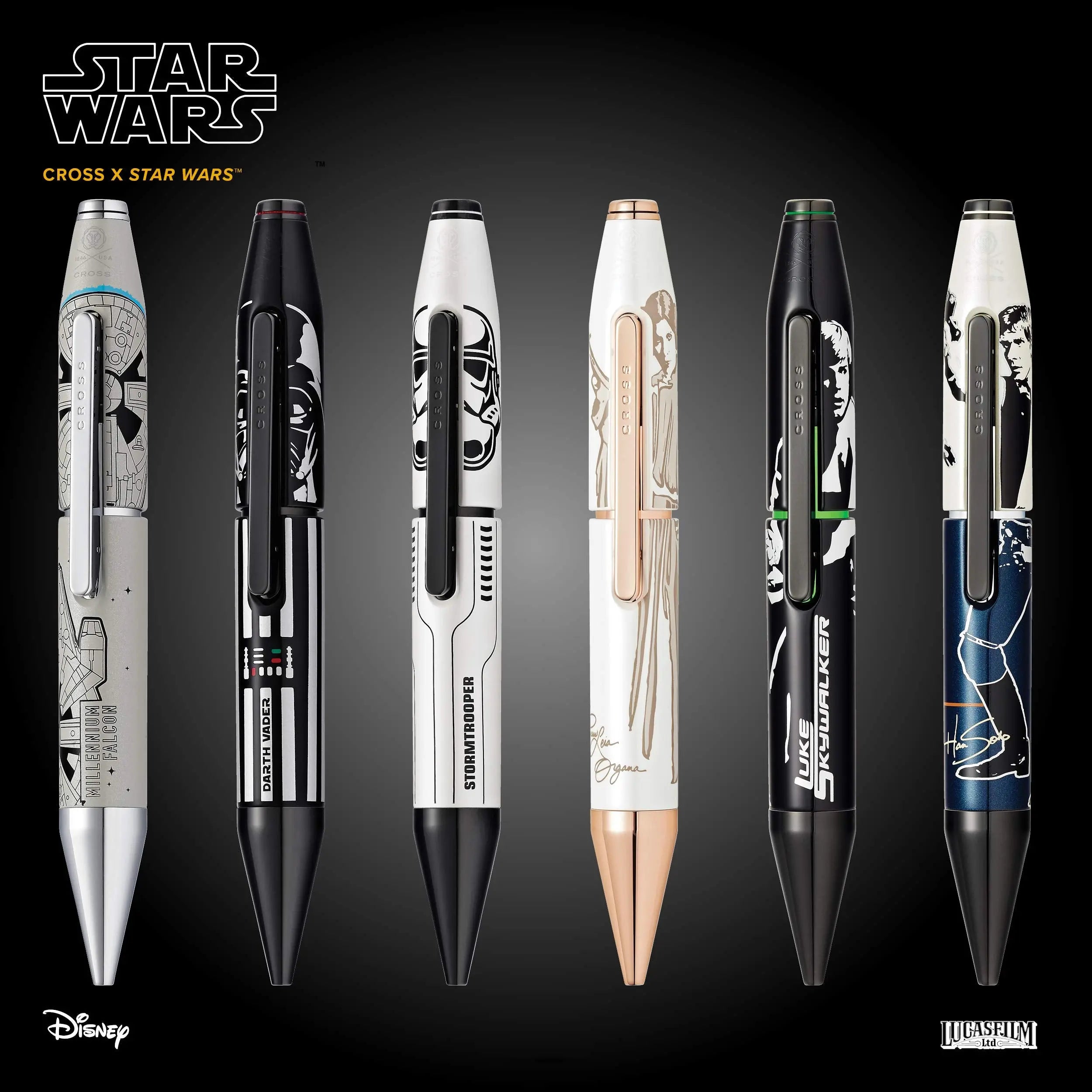 Cross X Star Wars Refillable Rollerball Pen, includes Premium Gift Box - Han Solo Cross