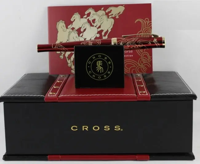 Cross Year of The Horse Rolling Ball Pen - Red Lacquer Cross