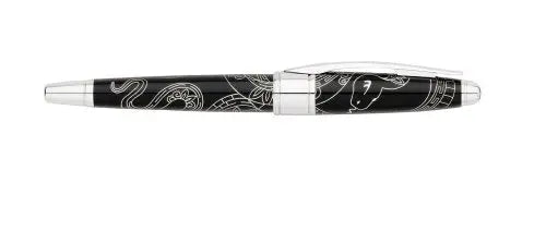 Cross Year of The Snake Rolling Ball Pen - Black Lacquer - crosspenmall.com