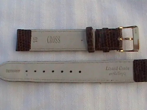 Cross full Lizzard Grain Antiallergic leather Watch Band for wristwatch, 16 MM crosspenmall.com