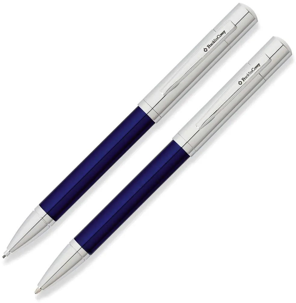 Franklin Covey Greenwich White Lacquer Ballpoint pen with chrome appointments in gift box packaging Cross