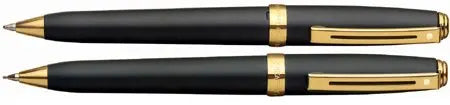 Sheaffer Prelude Black Matte /GT .7mm Pen & Pencil Set - SH-346-9 - crosspenmall.com