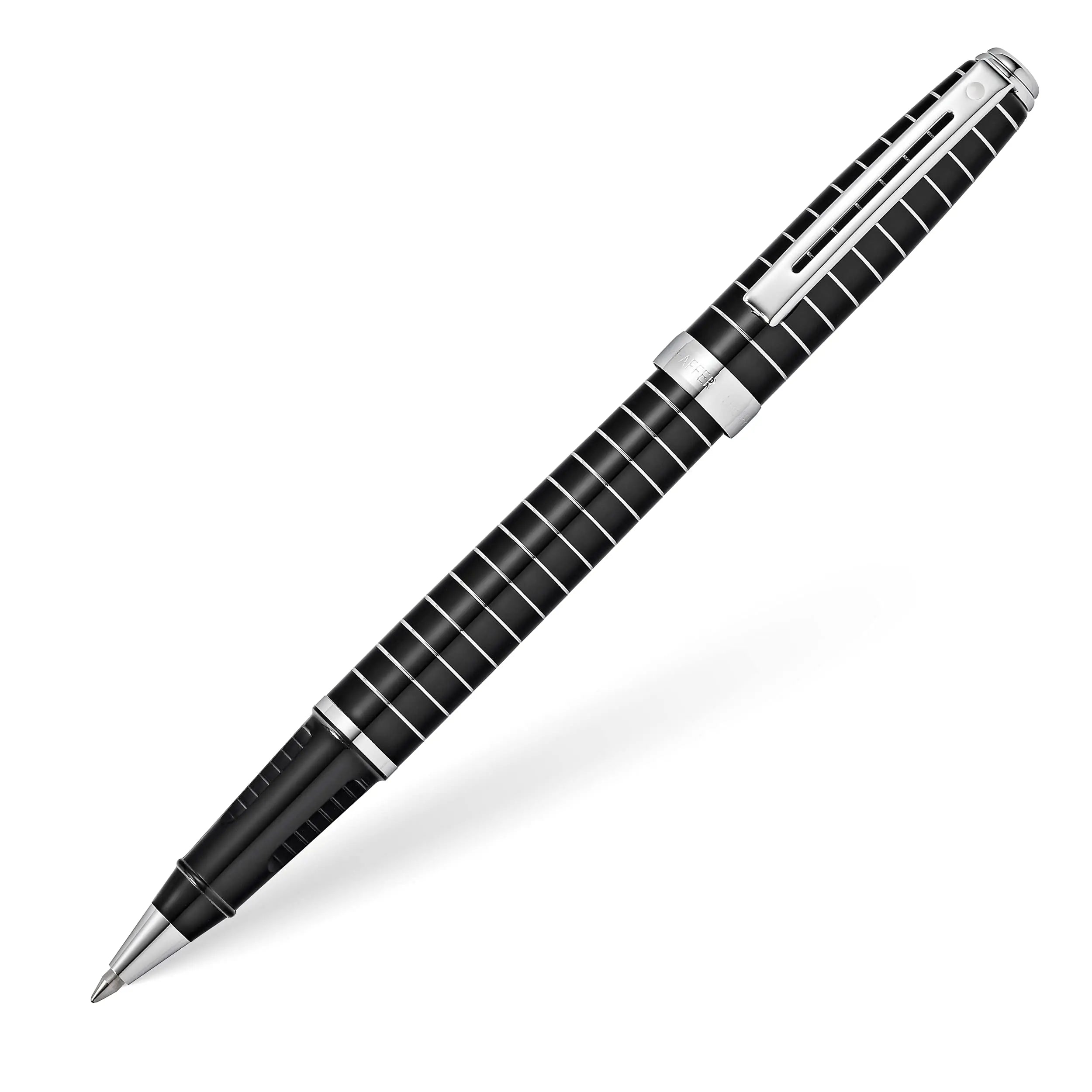 Sheaffer Prelude Black Lacquer w/Horizontal Line Engraving Rollerball Pen Sheaffer