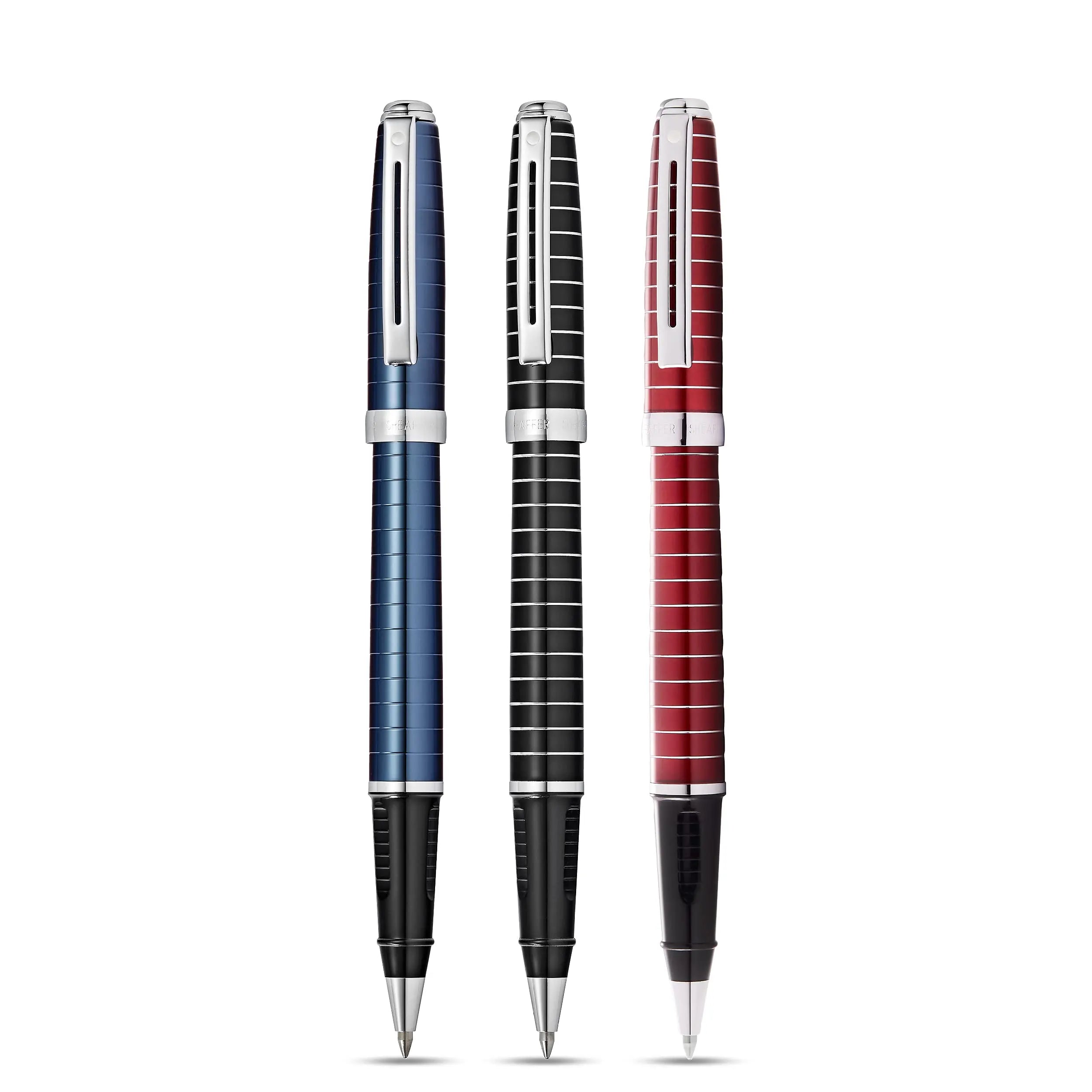 Sheaffer Prelude Black Lacquer w/Horizontal Line Engraving Rollerball Pen Sheaffer