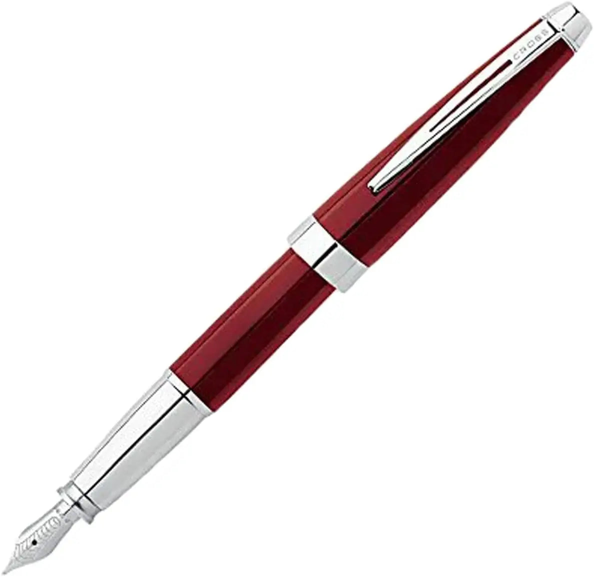 Red Cross Aventura Fountain Pen, Black Ink, Plus 6 Free Ink Cartridges Cross