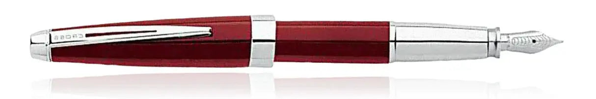 Red Cross Aventura Fountain Pen, Black Ink, Plus 6 Free Ink Cartridges Cross