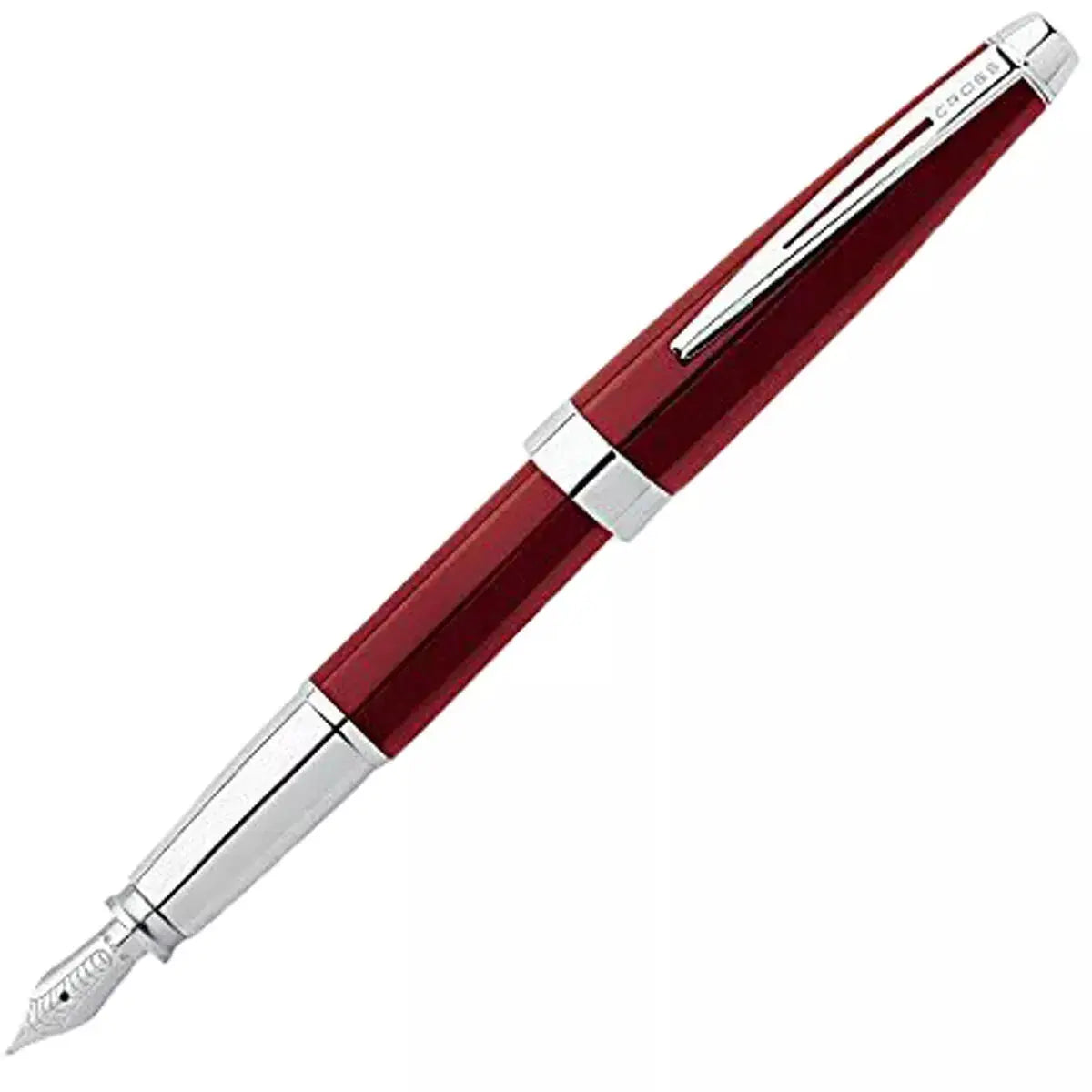 Red Cross Aventura Fountain Pen, Black Ink, Plus 6 Free Ink Cartridges Cross