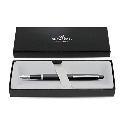 SHEAFFER Vfm Matte Black Ballpoint Pen with Chrome Trim Sheaffer