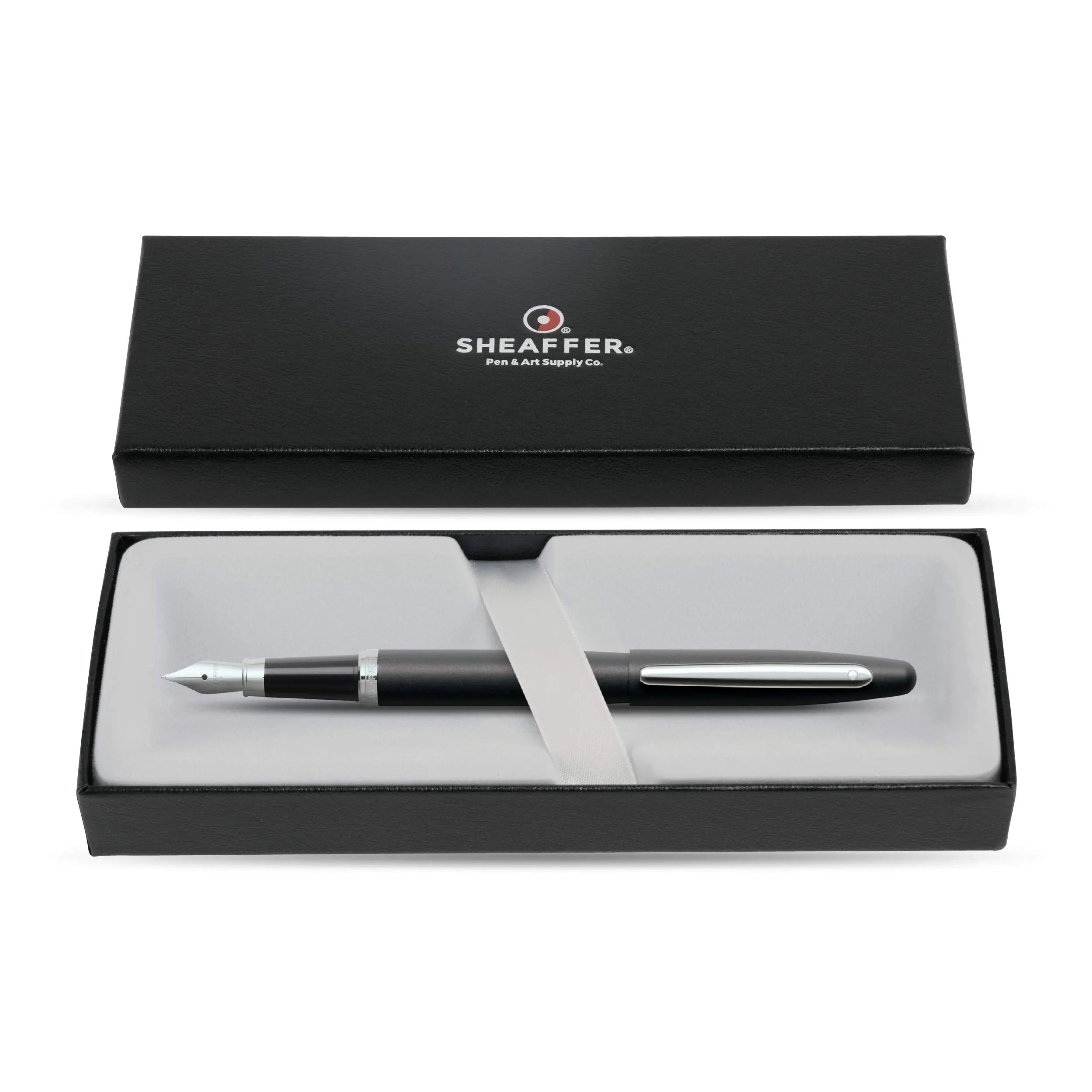 SHEAFFER Vfm Matte Black Ballpoint Pen with Chrome Trim Sheaffer