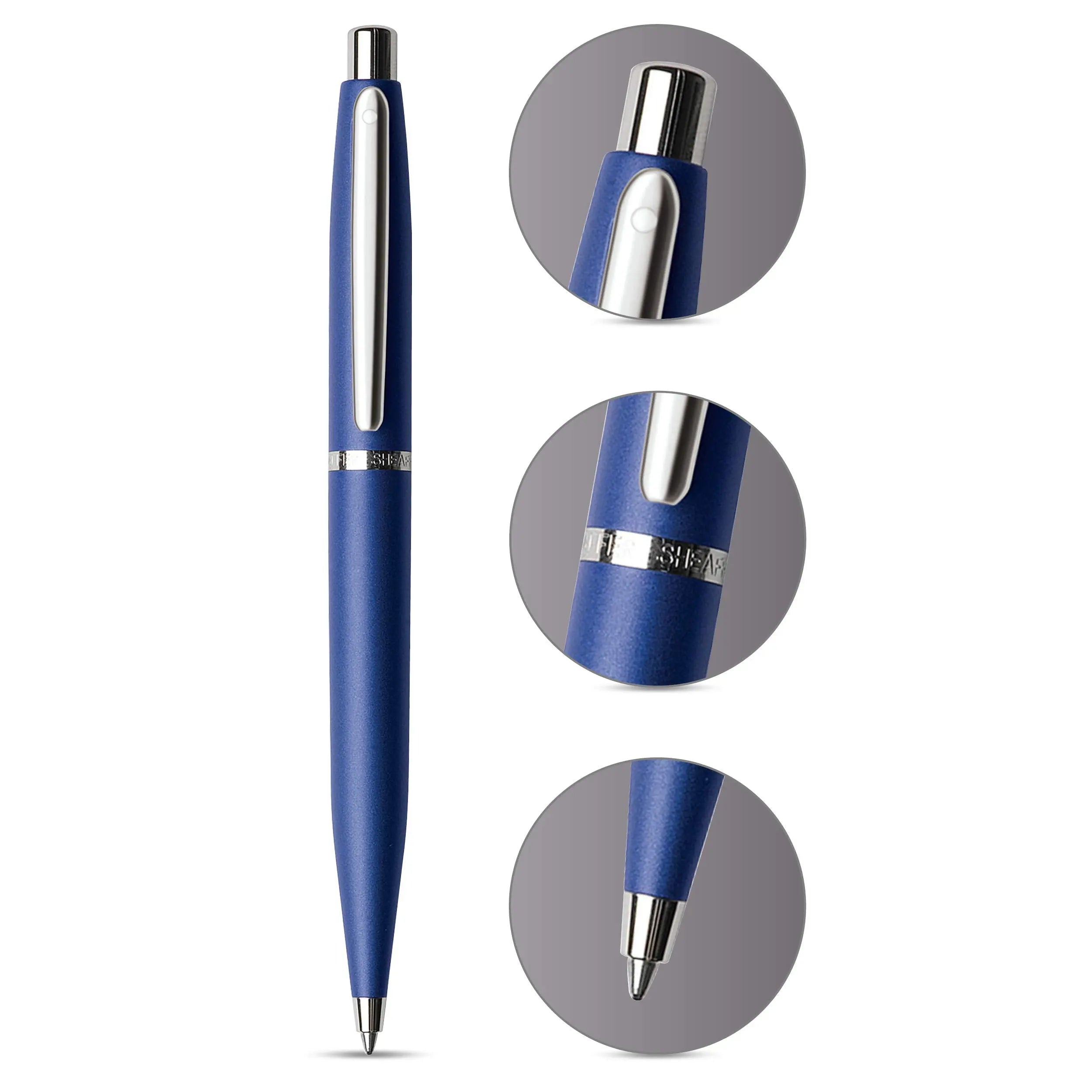 SHEAFFER Vfm Matte Black Ballpoint Pen with Chrome Trim Sheaffer