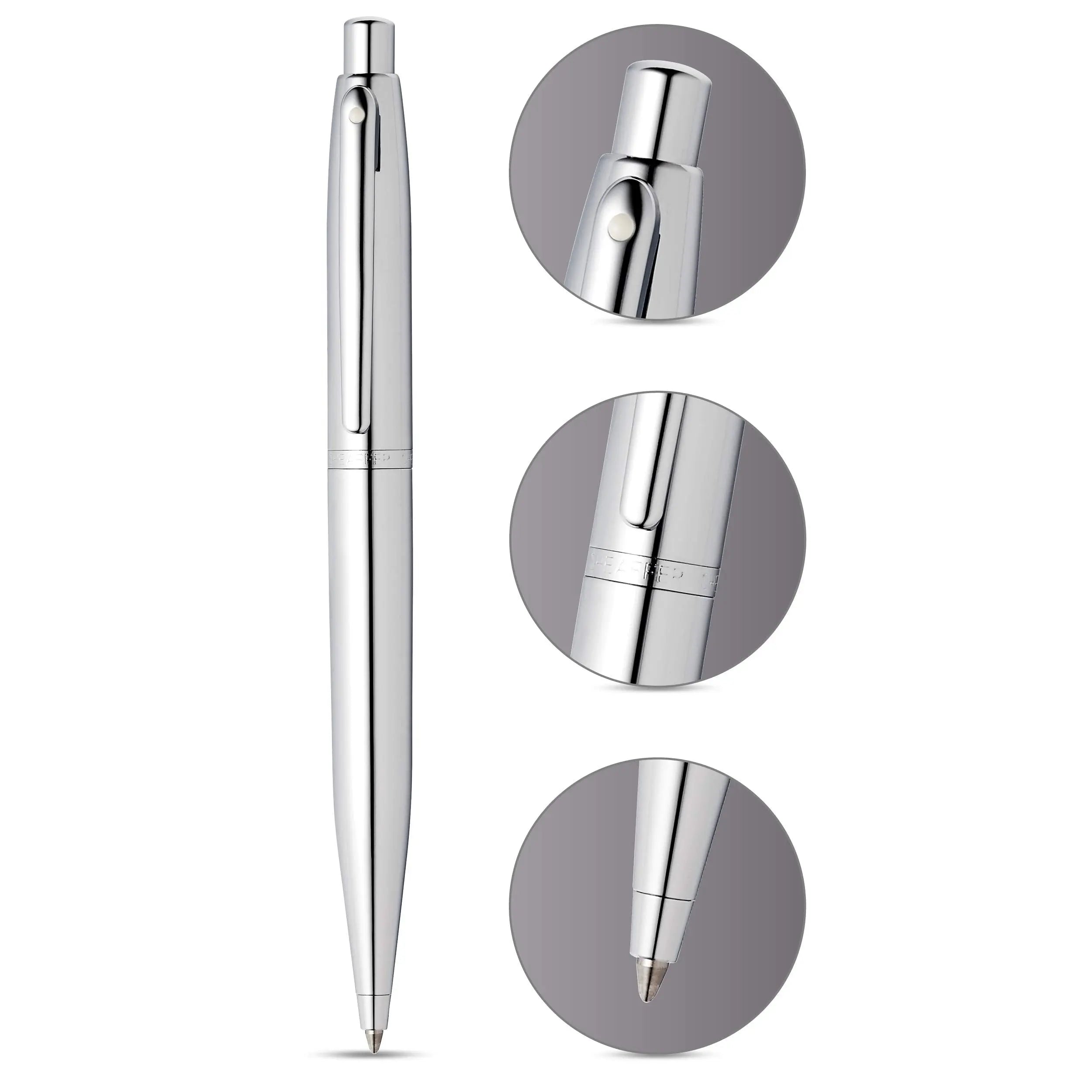 SHEAFFER Vfm Matte Black Ballpoint Pen with Chrome Trim Sheaffer