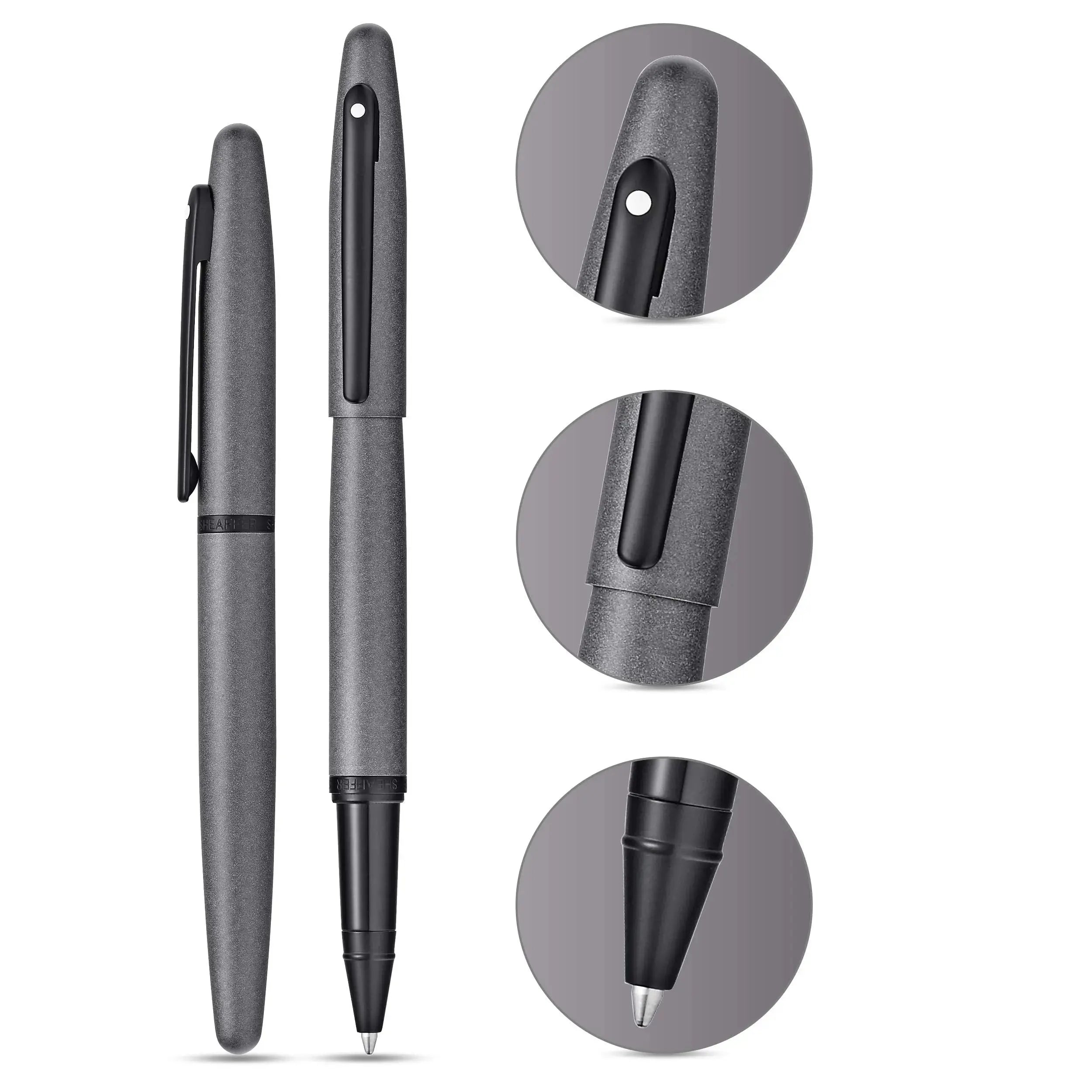 SHEAFFER Vfm Matte Black Ballpoint Pen with Chrome Trim Sheaffer