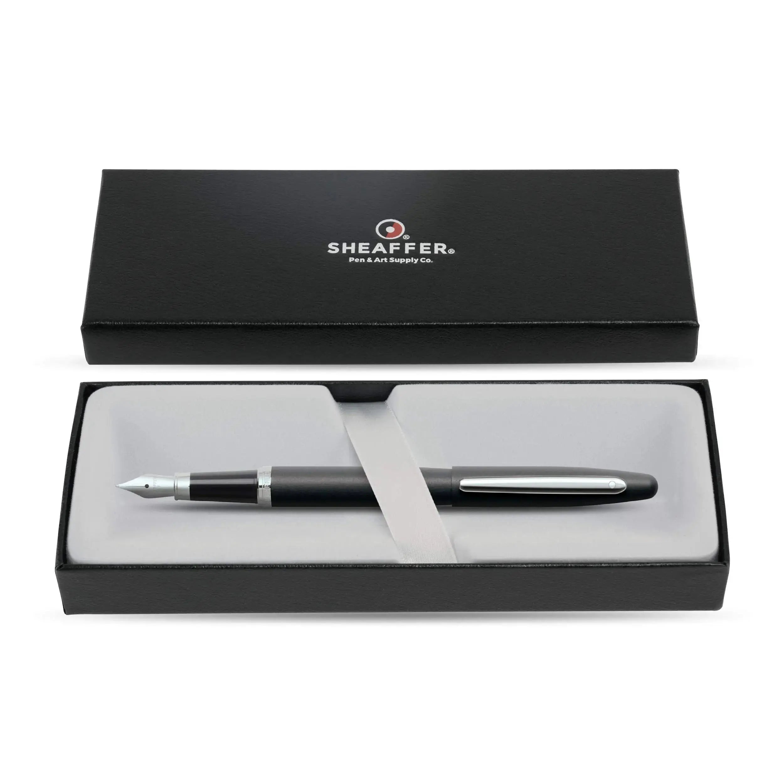 SHEAFFER Vfm Matte Black Ballpoint Pen with Chrome Trim Sheaffer