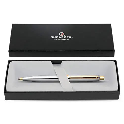 SHEAFFER Vfm Matte Black Ballpoint Pen with Chrome Trim Sheaffer