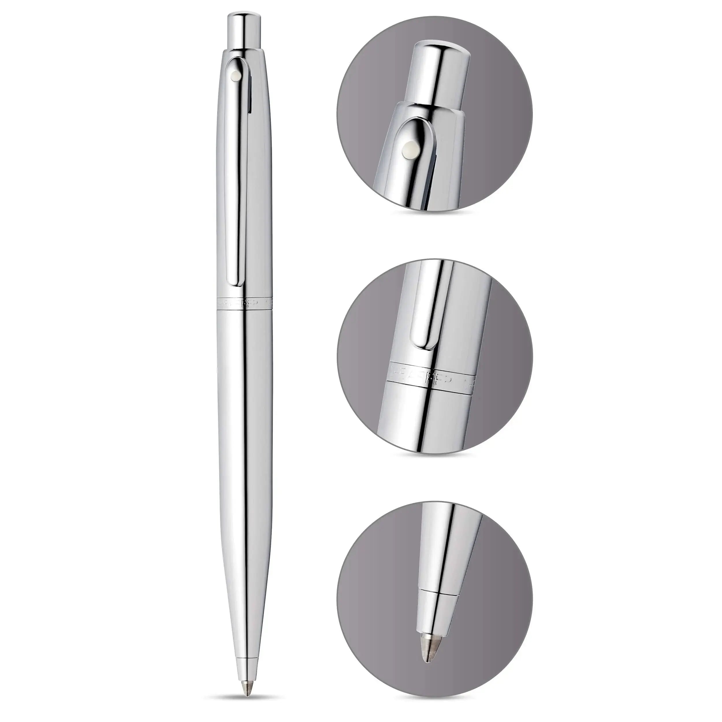 SHEAFFER Vfm Matte Black Ballpoint Pen with Chrome Trim Sheaffer