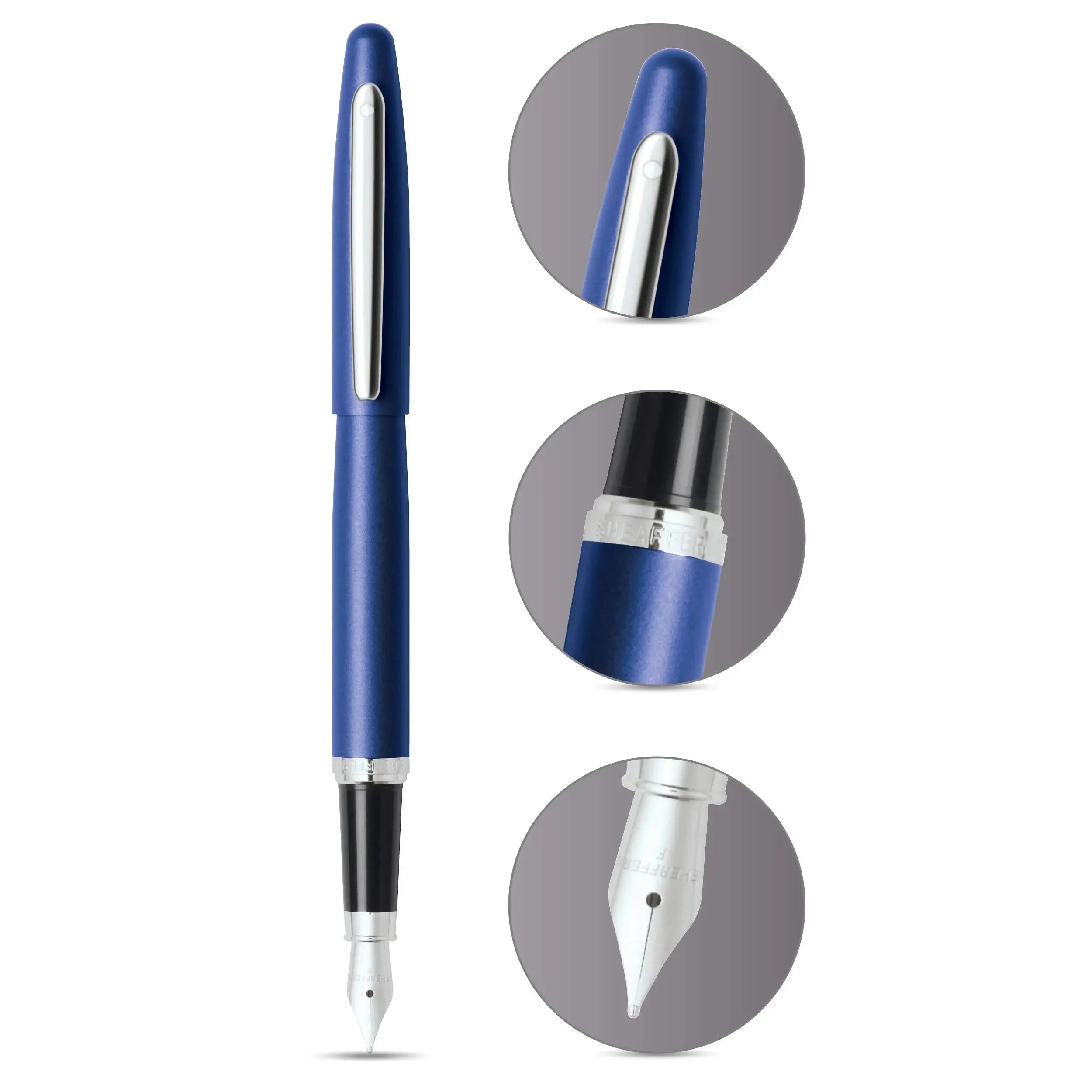 SHEAFFER Vfm Matte Black Ballpoint Pen with Chrome Trim Sheaffer