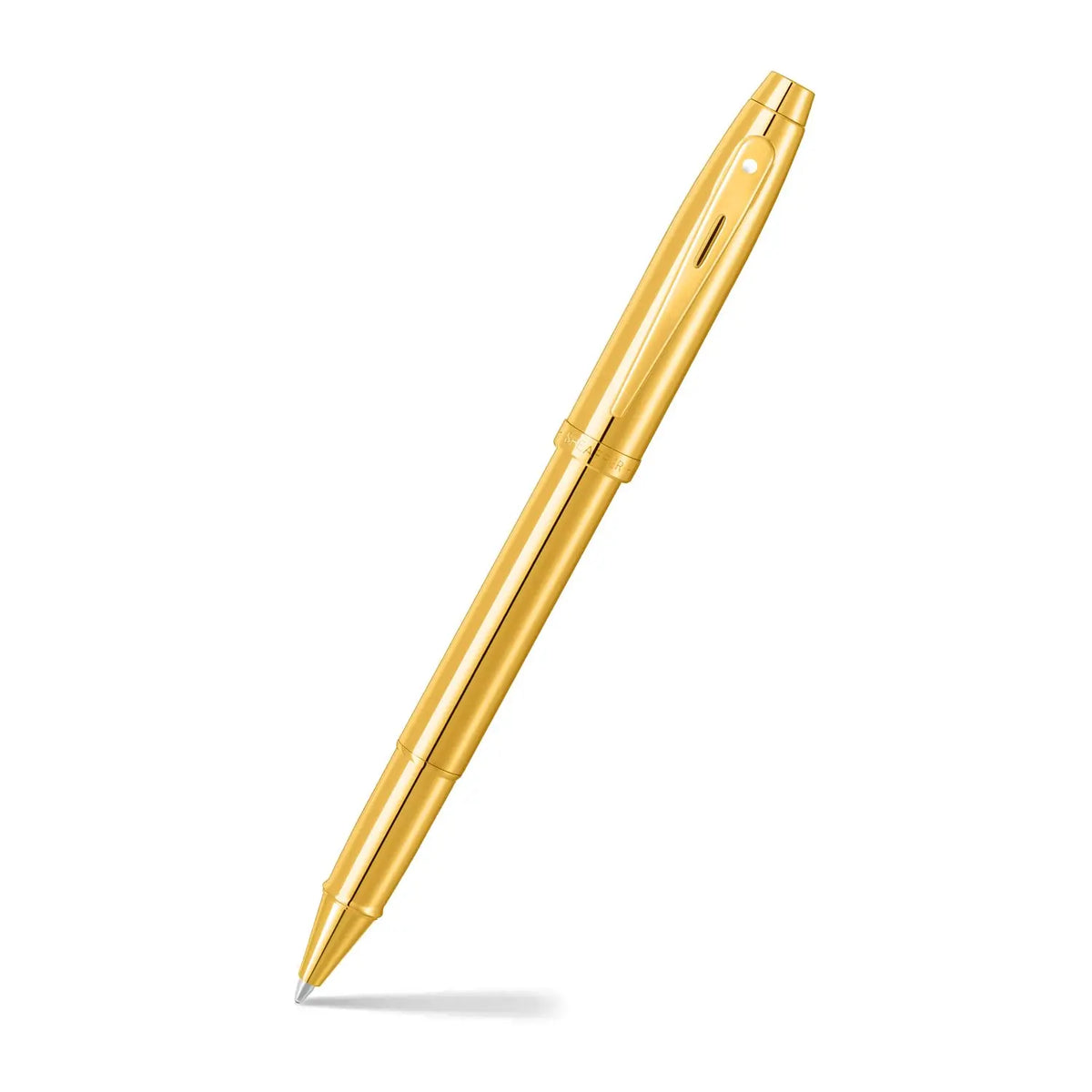 Sheaffer 100 9372 Glossy PVD Gold Rollerball Pen with PVD Gold Plated Trims cross