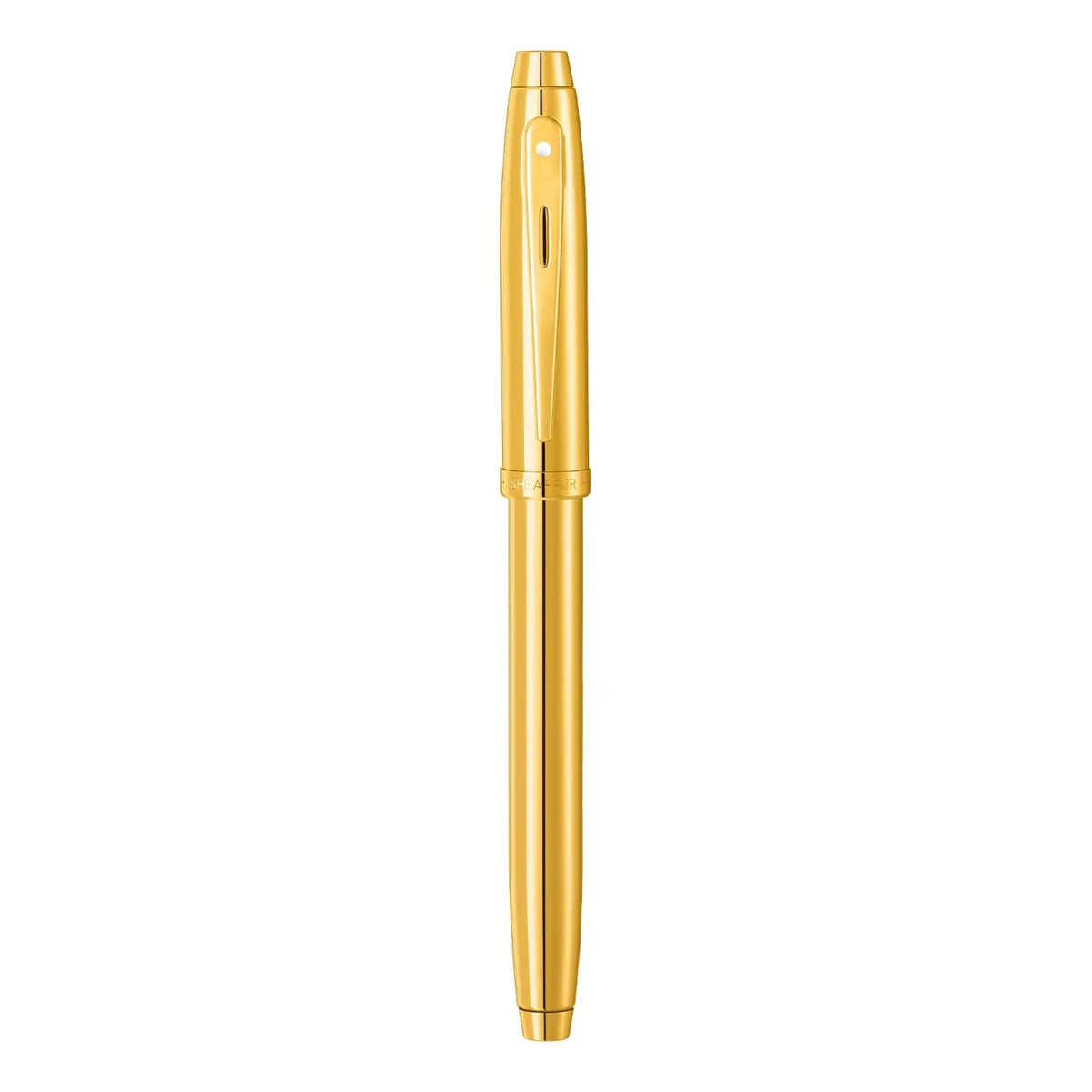 Sheaffer 100 9372 Glossy PVD Gold Rollerball Pen with PVD Gold Plated Trims cross
