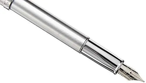 Sheaffer 100 Brushed Chrome Fountain Pen with Chrome Trim and Fine Nib Sheaffer