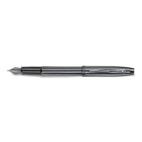Sheaffer 100 E9375 Shiny Dark Grey Gunmetal with PVD Trims Sheaffer