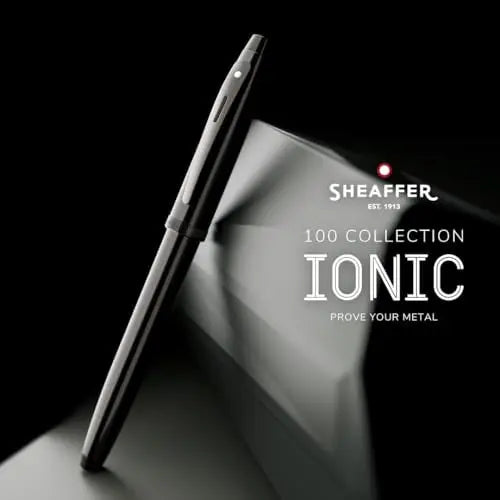 Sheaffer 100 E9375 Shiny Dark Grey Gunmetal with PVD Trims Sheaffer