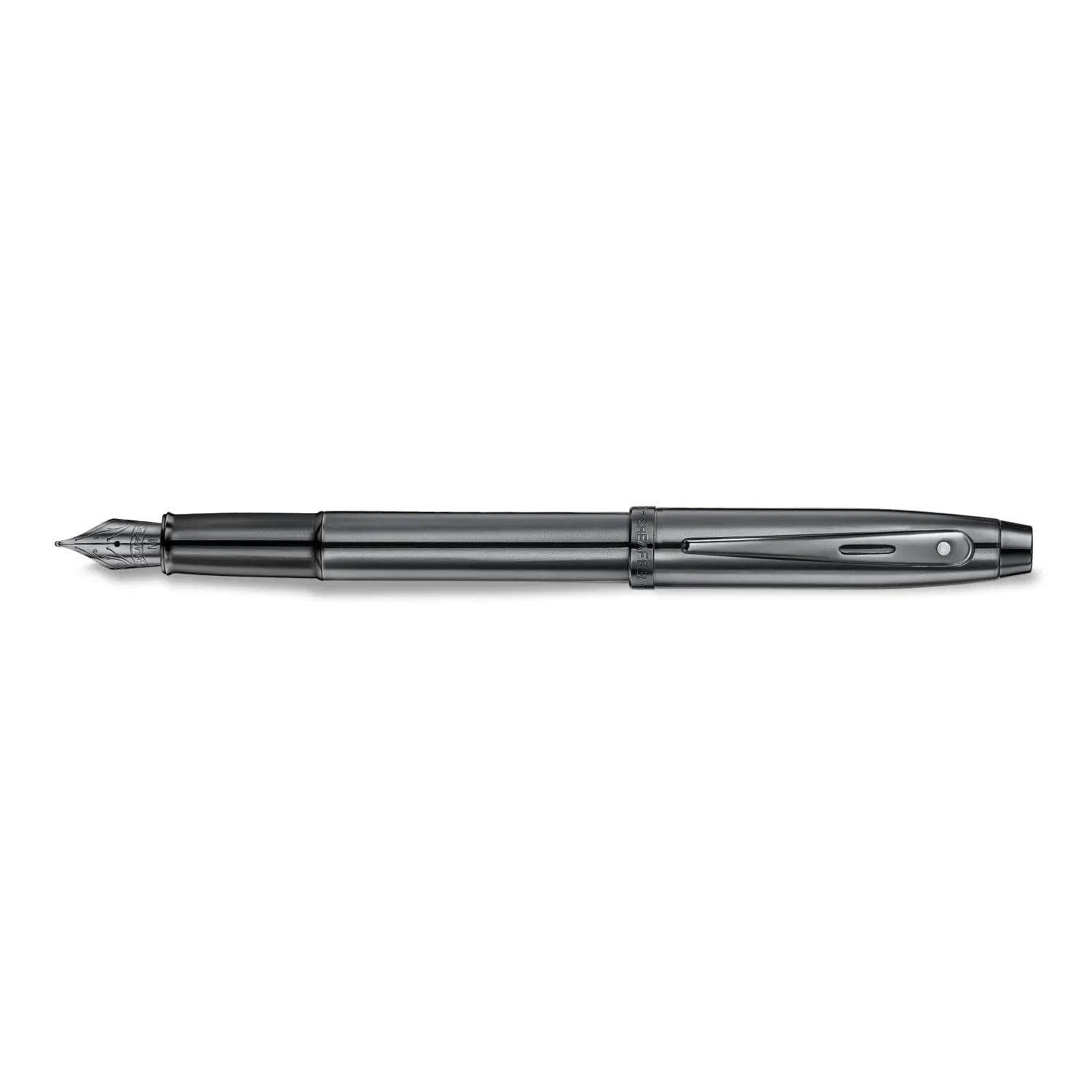 Sheaffer 100 E9375 Shiny Dark Grey Gunmetal with PVD Trims Sheaffer