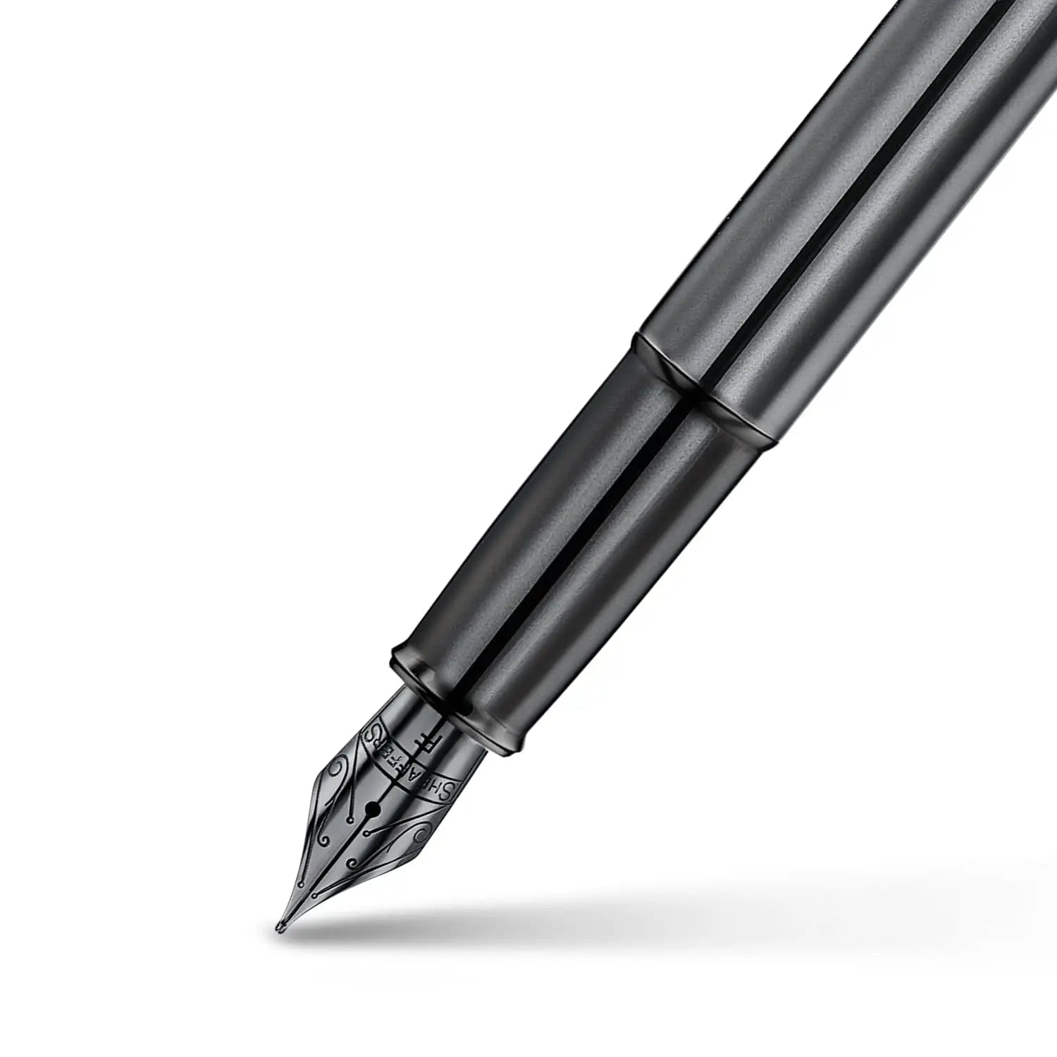 Sheaffer 100 E9375 Shiny Dark Grey Gunmetal with PVD Trims Sheaffer
