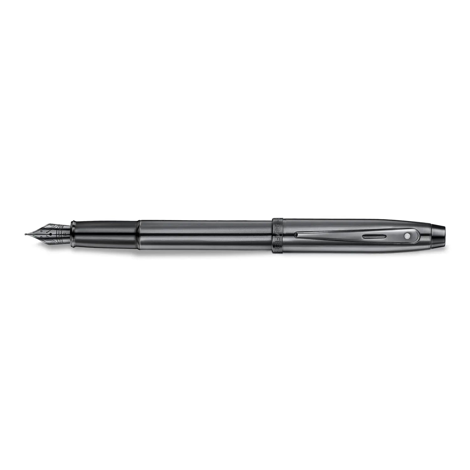 Sheaffer 100 E9375 Shiny Dark Grey Gunmetal with PVD Trims Sheaffer