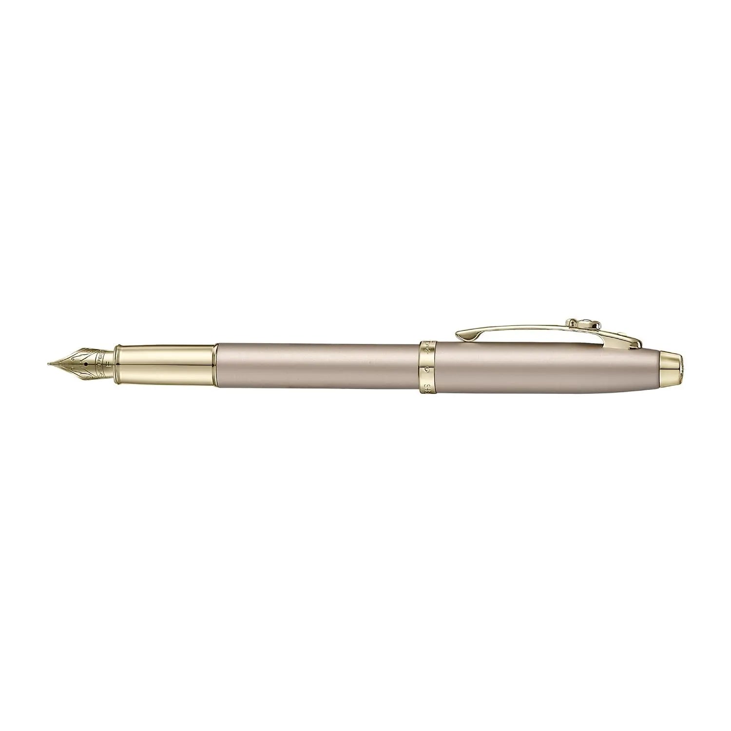 Sheaffer 100 Emily in Paris 9377 Collection, Champagne Gold Pen with PVD Gold Trims, Bow-Shaped Clip. Sheaffer