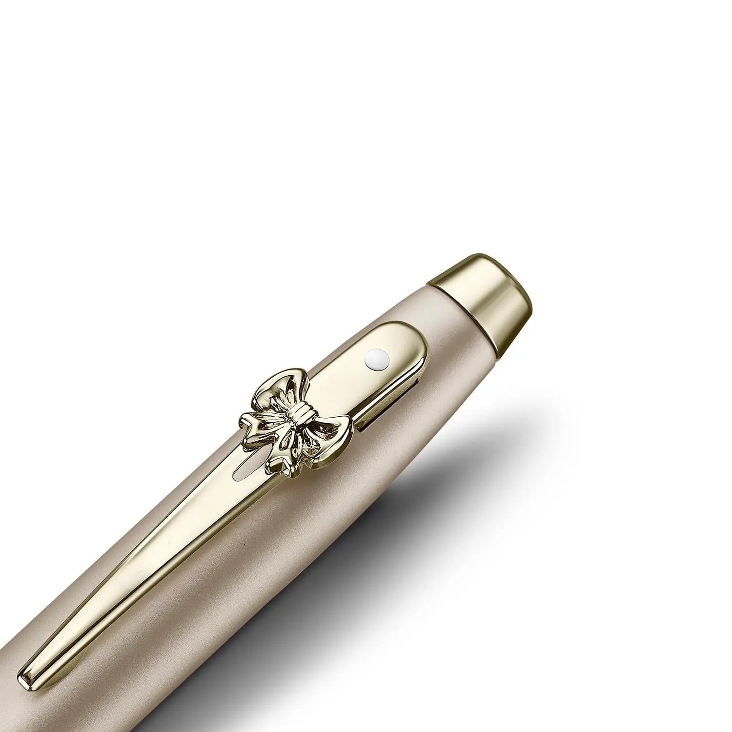 Sheaffer 100 Emily in Paris 9377 Collection, Champagne Gold Pen with PVD Gold Trims, Bow-Shaped Clip. Sheaffer