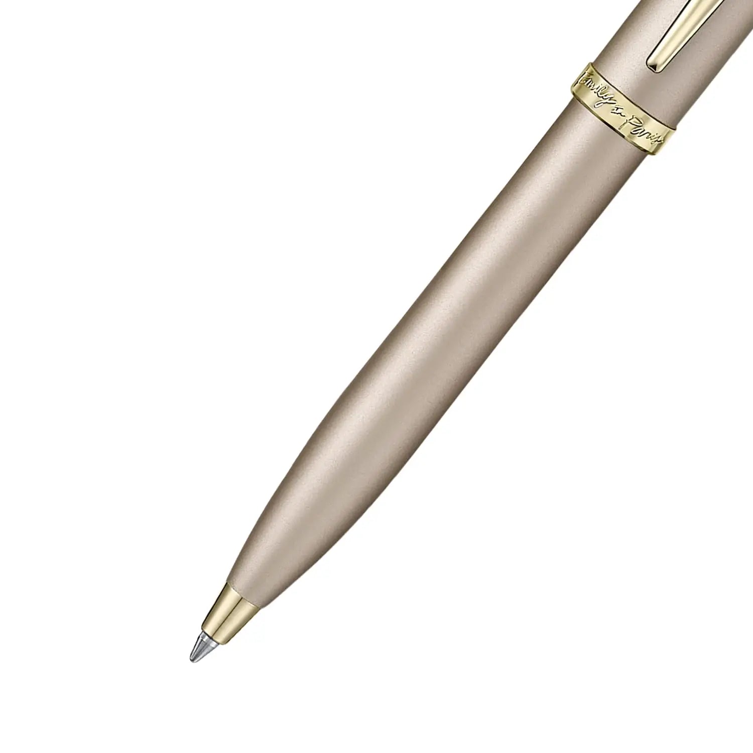 Sheaffer 100 Emily in Paris 9377 Collection, Champagne Gold Pen with PVD Gold Trims, Bow-Shaped Clip. Sheaffer