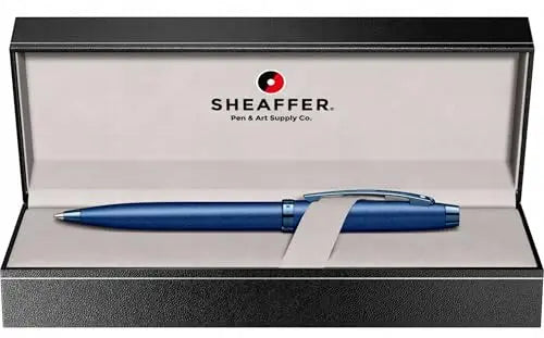 Sheaffer 100 Satin Blue with PVD Blue Trim Pen | Premium Blue Pen | Premium Pen Gift box Sheaffer