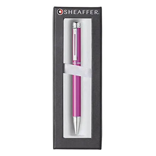 Sheaffer 200 Chrome Trim Ballpoint, Matte Metallic Pink (E2915651) - crosspenmall.com