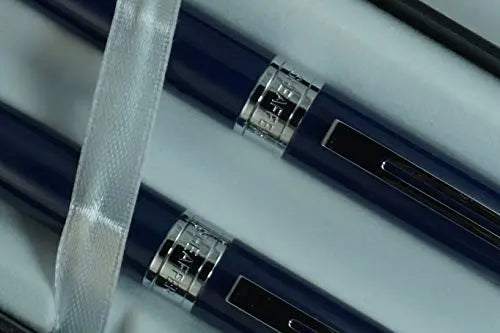 Sheaffer 300 Collection II Blue Barrel and Satin Chrome Appointments Medium Point Ballpoint Pen and Pencil Set Sheaffer