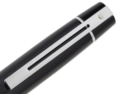 Sheaffer 300 Glossy Black Pen with Chrome-Plated Trim and Matching Pouch Gift Set (Fountain, Fine Nib) Sheaffer