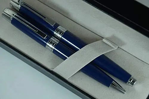 Sheaffer Cross 300 Collection II Metallic Midnight Blue, Compact, Polished Barrel and Appointments Medium Fountain Pen and Ballpoint pen set - crosspenmall.com