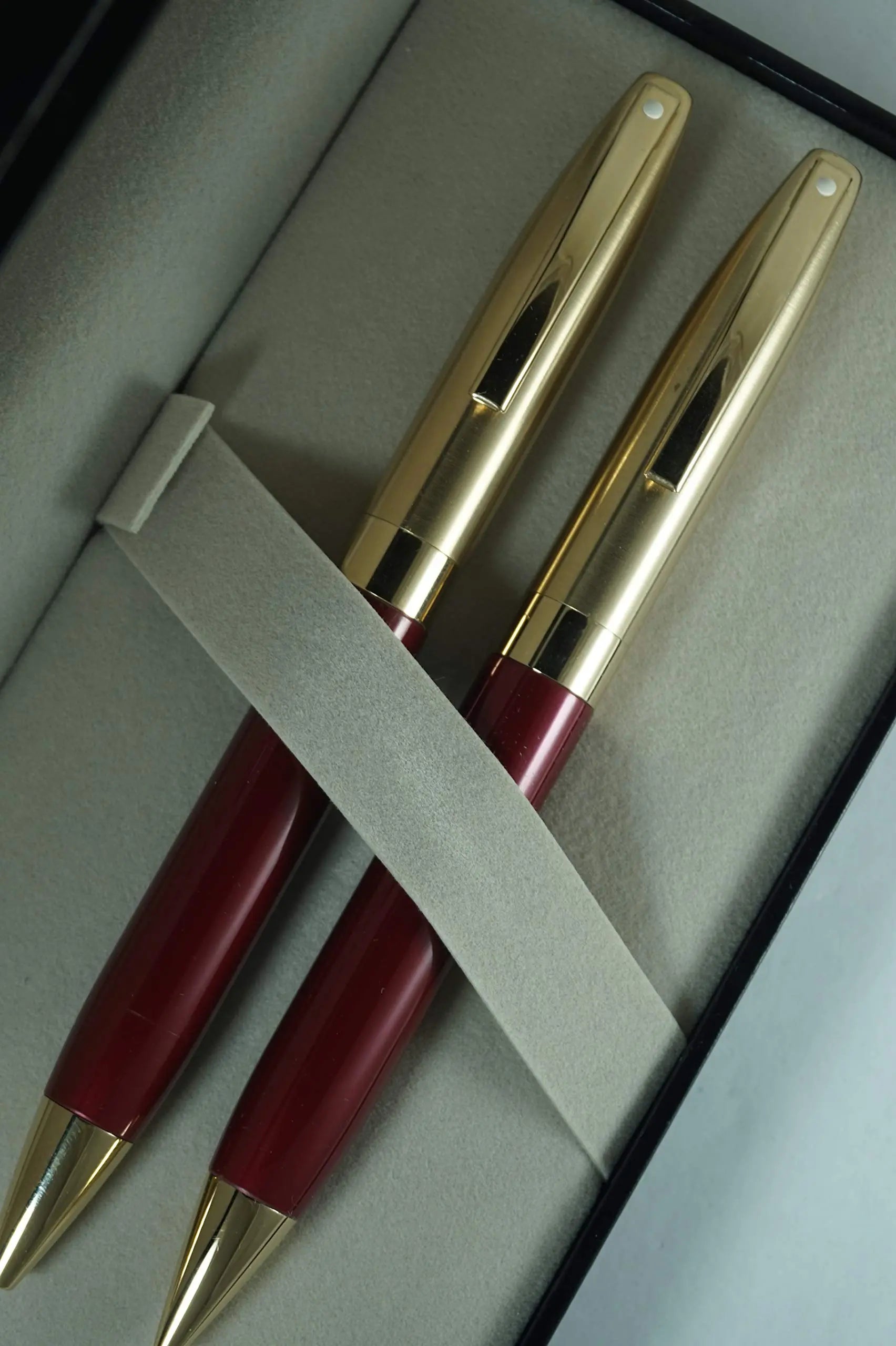 Sheaffer Cross Made in the USA Legacy Heritage Red and 22KT Gold pen and 0.5mm pencil set Sheaffer