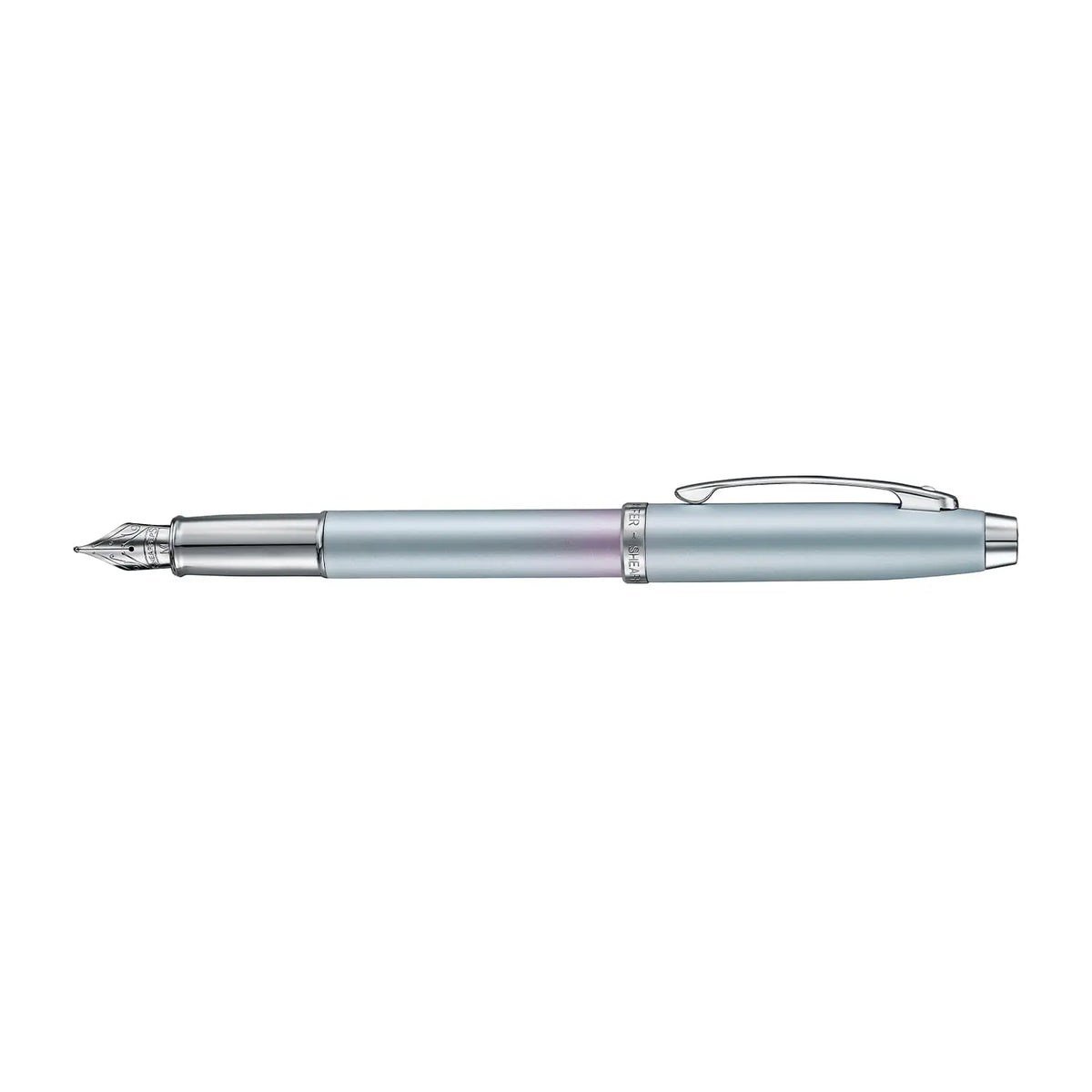 Sheaffer Expressions 100 Fountain Pen, Blue and Pink Pearlised Gradient, Medium Nib cross