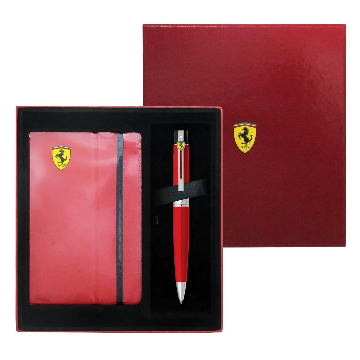 Sheaffer Ferrari 300 Series Ballpoint & Journal Set, Rosso Corsa with Black Ornament (F50001) cross