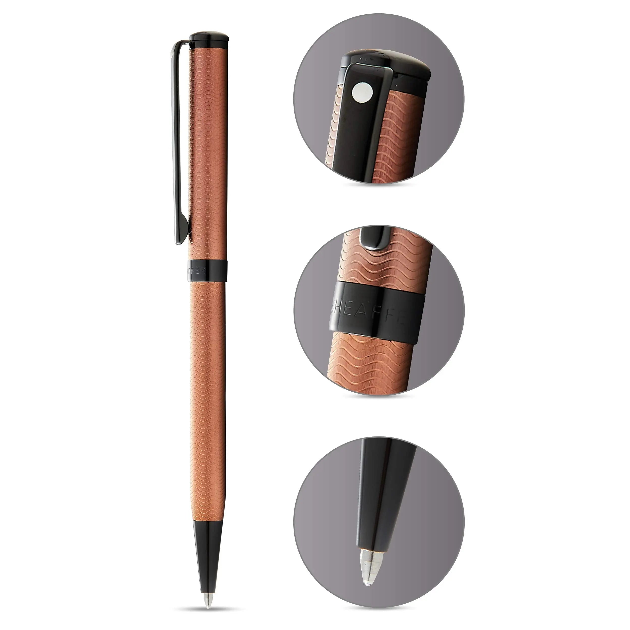 Sheaffer Intensity Engraved Bronze PVD w/Polished Black Appointments Ballpoint Pen Sheaffer