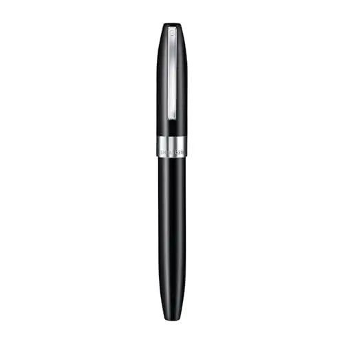 Sheaffer Legacy 9064 Glossy Black Fountain Pen Medium Inlaid Nib with Palladium-Plated Trims with pen pouch Sheaffer