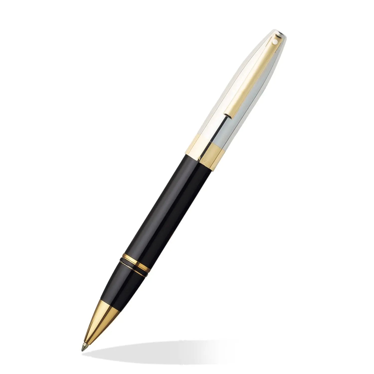 Sheaffer Legacy Heritage Rollerball Pen, Black Lacquer Barrel Polished Palladium Cap 22KT Gold Trim (E1903051) Sheaffer