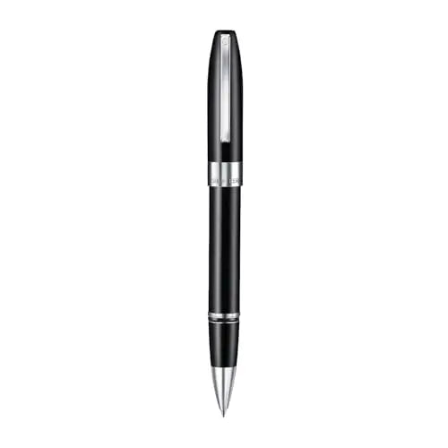 Sheaffer Legacy Heritage Rollerball Pen, Black Lacquer Featuring Palladium Plate Trim and Pen Pouch Sheaffer