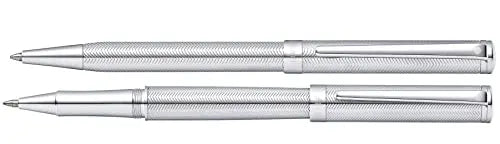 Sheaffer Limited Collections Intensity 9241 Diamond cut Engraved Barrel Duo of Rollerball Pen and ballpoint Pen - crosspenmall.com