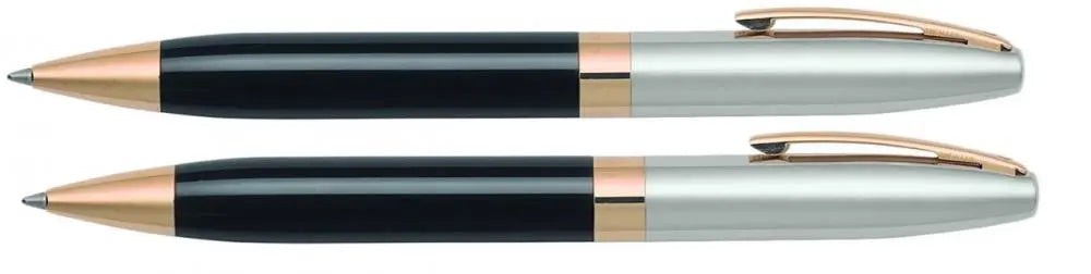 Sheaffer Made in USA Palladium & Gold Legacy Heritage pen and 0.5MM Pencil set - crosspenmall.com